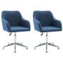 Swivel dining chairs 2 units blue fabric by vidaXL, dining chairs - Ref: Foro24-283483, Price: 116,99 €, Discount: %