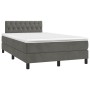 Box spring bed with dark gray velvet mattress 120x200 cm by vidaXL, Beds and slatted bases - Ref: Foro24-3141474, Price: 408,...