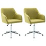 Swivel dining chairs 2 units green fabric by vidaXL, dining chairs - Ref: Foro24-283484, Price: 124,85 €, Discount: %