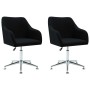 Sillas de comedor giratorias 2 unidades tela negro de vidaXL, Sillas de comedor - Ref: Foro24-283485, Precio: 128,07 €, Descu...