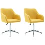 Sillas de comedor giratorias 2 unidades tela amarillo de vidaXL, Sillas de comedor - Ref: Foro24-283486, Precio: 128,07 €, De...