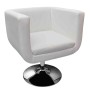 Taburete de bar cuero sintético blanco de vidaXL, Sillones - Ref: Foro24-240040, Precio: 193,91 €, Descuento: %