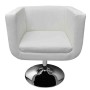 Taburete de bar cuero sintético blanco de vidaXL, Sillones - Ref: Foro24-240040, Precio: 193,91 €, Descuento: %