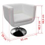 Taburete de bar cuero sintético blanco de vidaXL, Sillones - Ref: Foro24-240040, Precio: 193,91 €, Descuento: %