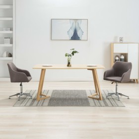 Swivel dining chairs 2 units gray taupe fabric by vidaXL, dining chairs - Ref: Foro24-283488, Price: 124,99 €, Discount: %