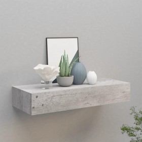 Concrete gray MDF wall shelf with drawer 60x23.5x10 cm by vidaXL, Shelves and shelves - Ref: Foro24-330265, Price: 57,99 €, D...