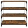 Plywood and smoked oak steel shelving unit 100x33x100 cm by vidaXL, Bookcases and shelves - Ref: Foro24-819359, Price: 73,85 ...