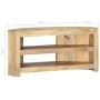 Mueble esquinero para TV de madera maciza de mango 90x45x45 cm de vidaXL, Muebles TV - Ref: Foro24-286382, Precio: 242,31 €, ...