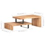 Set of 2 solid acacia wood coffee tables by vidaXL, Coffee table - Ref: Foro24-320394, Price: 176,04 €, Discount: %