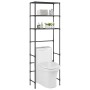 3-tier shelf above black toilet 53x28x169 cm by vidaXL, Towel racks - Ref: Foro24-288329, Price: 25,35 €, Discount: %