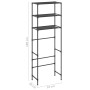 3-tier shelf above black toilet 53x28x169 cm by vidaXL, Towel racks - Ref: Foro24-288329, Price: 25,35 €, Discount: %