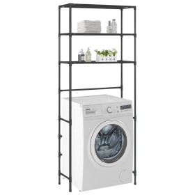 3-level shelf above washing machine black 69x28x169 cm by vidaXL, Towel racks - Ref: Foro24-288330, Price: 24,24 €, Discount: %