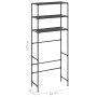 3-level shelf above washing machine black 69x28x169 cm by vidaXL, Towel racks - Ref: Foro24-288330, Price: 24,24 €, Discount: %