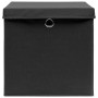 Storage boxes with lids 4 pcs black fabric 32x32x32 cm by vidaXL, Storage baskets - Ref: Foro24-288333, Price: 30,99 €, Disco...