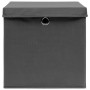 Storage boxes with lids 4 pcs gray fabric 32x32x32 cm by vidaXL, Storage baskets - Ref: Foro24-288335, Price: 30,99 €, Discou...