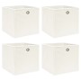 Storage boxes 4 pcs white fabric 32x32x32 cm by vidaXL, Storage baskets - Ref: Foro24-288349, Price: 23,98 €, Discount: %