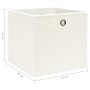 Storage boxes 4 pcs white fabric 32x32x32 cm by vidaXL, Storage baskets - Ref: Foro24-288349, Price: 23,98 €, Discount: %