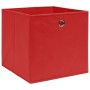 Aufbewahrungsboxen 4 Stück roter Stoff 32x32x32 cm von vidaXL, Aufbewahrungskörbe - Ref: Foro24-288361, Preis: 25,01 €, Rabat...