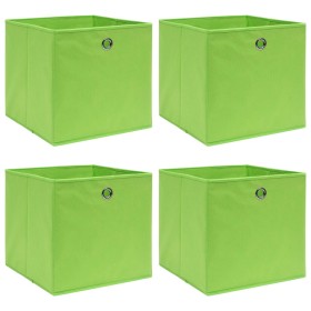 Aufbewahrungsboxen 4 Stück grüner Stoff 32x32x32 cm von vidaXL, Aufbewahrungskörbe - Ref: Foro24-288369, Preis: 28,00 €, Raba...