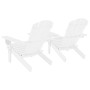 Sillas Adirondack de jardín y mesita madera maciza abeto blanco de vidaXL, Sillas de jardín - Ref: Foro24-310067, Precio: 134...