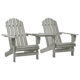 Adirondack garden chairs and solid gray fir wood table by vidaXL, Garden chairs - Ref: Foro24-310068, Price: 144,81 €, Discou...