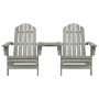 Adirondack garden chairs and solid gray fir wood table by vidaXL, Garden chairs - Ref: Foro24-310068, Price: 144,81 €, Discou...