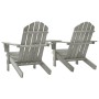 Adirondack garden chairs and solid gray fir wood table by vidaXL, Garden chairs - Ref: Foro24-310068, Price: 144,81 €, Discou...