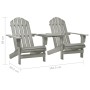 Adirondack garden chairs and solid gray fir wood table by vidaXL, Garden chairs - Ref: Foro24-310068, Price: 144,81 €, Discou...