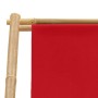 Bamboo and red canvas beach lounger by vidaXL, Garden chairs - Ref: Foro24-313020, Price: 52,28 €, Discount: %