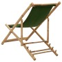 Silla de playa de bambú y lona verde de vidaXL, Sillas de jardín - Ref: Foro24-313021, Precio: 62,47 €, Descuento: %