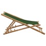 Silla de playa de bambú y lona verde de vidaXL, Sillas de jardín - Ref: Foro24-313021, Precio: 62,47 €, Descuento: %