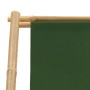 Silla de playa de bambú y lona verde de vidaXL, Sillas de jardín - Ref: Foro24-313021, Precio: 62,47 €, Descuento: %