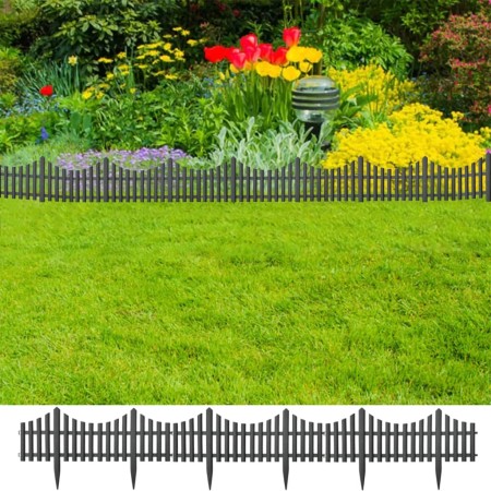 Garden edges 17 units PP anthracite 10 m by vidaXL, Garden edging and edging - Ref: Foro24-314682, Price: 38,21 €, Discount: %