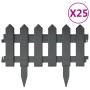 Garden edging 25 units PP anthracite 10 m by vidaXL, Garden edging and edging - Ref: Foro24-314683, Price: 36,49 €, Discount: %