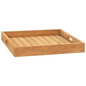 Solid teak wood tray 50x50 cm by vidaXL, Serving platters - Ref: Foro24-315457, Price: 47,99 €, Discount: %