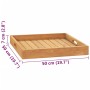 Tablett aus massivem Teakholz, 50 x 50 cm von vidaXL, Servierplatten - Ref: Foro24-315457, Preis: 47,99 €, Rabatt: %