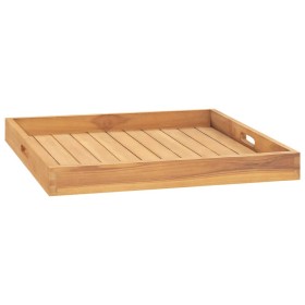 Tablett aus massivem Teakholz 60x60 cm von vidaXL, Servierplatten - Ref: Foro24-315458, Preis: 61,99 €, Rabatt: %