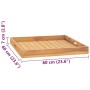 Solid teak wood tray 60x60 cm by vidaXL, Serving platters - Ref: Foro24-315458, Price: 61,83 €, Discount: %