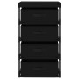 Storage rack 4 black steel fabric baskets by vidaXL, Lockers and storage cabinets - Ref: Foro24-322622, Price: 50,48 €, Disco...