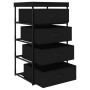 Storage rack 4 black steel fabric baskets by vidaXL, Lockers and storage cabinets - Ref: Foro24-322622, Price: 50,48 €, Disco...