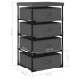 Storage shelf with 4 gray fabric baskets. by vidaXL, Lockers and storage cabinets - Ref: Foro24-322623, Price: 38,31 €, Disco...