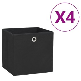 Storage boxes 4 pcs non-woven fabric black 28x28x28 cm by vidaXL, Storage baskets - Ref: Foro24-325187, Price: 20,57 €, Disco...