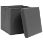 Storage boxes with lids 4 pcs gray 28x28x28 cm by vidaXL, Storage baskets - Ref: Foro24-325192, Price: 25,99 €, Discount: %