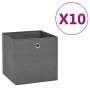 Storage boxes 10 pcs gray non-woven fabric 28x28x28 cm by vidaXL, Storage baskets - Ref: Foro24-325193, Price: 42,29 €, Disco...