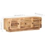 Mueble para TV de madera maciza de mango rugosa 120x30x40 cm de vidaXL, Muebles TV - Ref: Foro24-320460, Precio: 210,64 €, De...