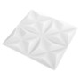 3D wall panels 12 units white origami 3 m² 50x50 cm by vidaXL, Wall covering - Ref: Foro24-340586, Price: 41,83 €, Discount: %