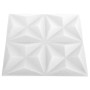 3D wall panels 12 units white origami 3 m² 50x50 cm by vidaXL, Wall covering - Ref: Foro24-340586, Price: 41,83 €, Discount: %