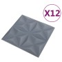 3D wall panels 12 units gray origami 3 m² 50x50 cm by vidaXL, Wall covering - Ref: Foro24-340590, Price: 37,99 €, Discount: %