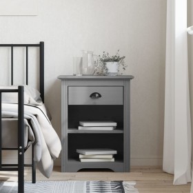 BODO bedside table solid gray pine wood 53x38.5x66 cm by vidaXL, Nightstands - Ref: Foro24-355055, Price: 59,99 €, Discount: %