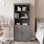 BODO solid pine wood bookcase in gray, 82x40x173 cm by vidaXL, Bookcases and shelves - Ref: Foro24-355058, Price: 218,47 €, D...